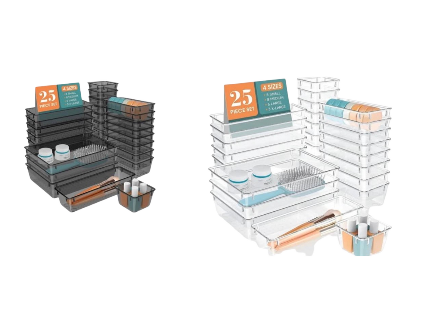 Acrylic Tray Organizers 25pc