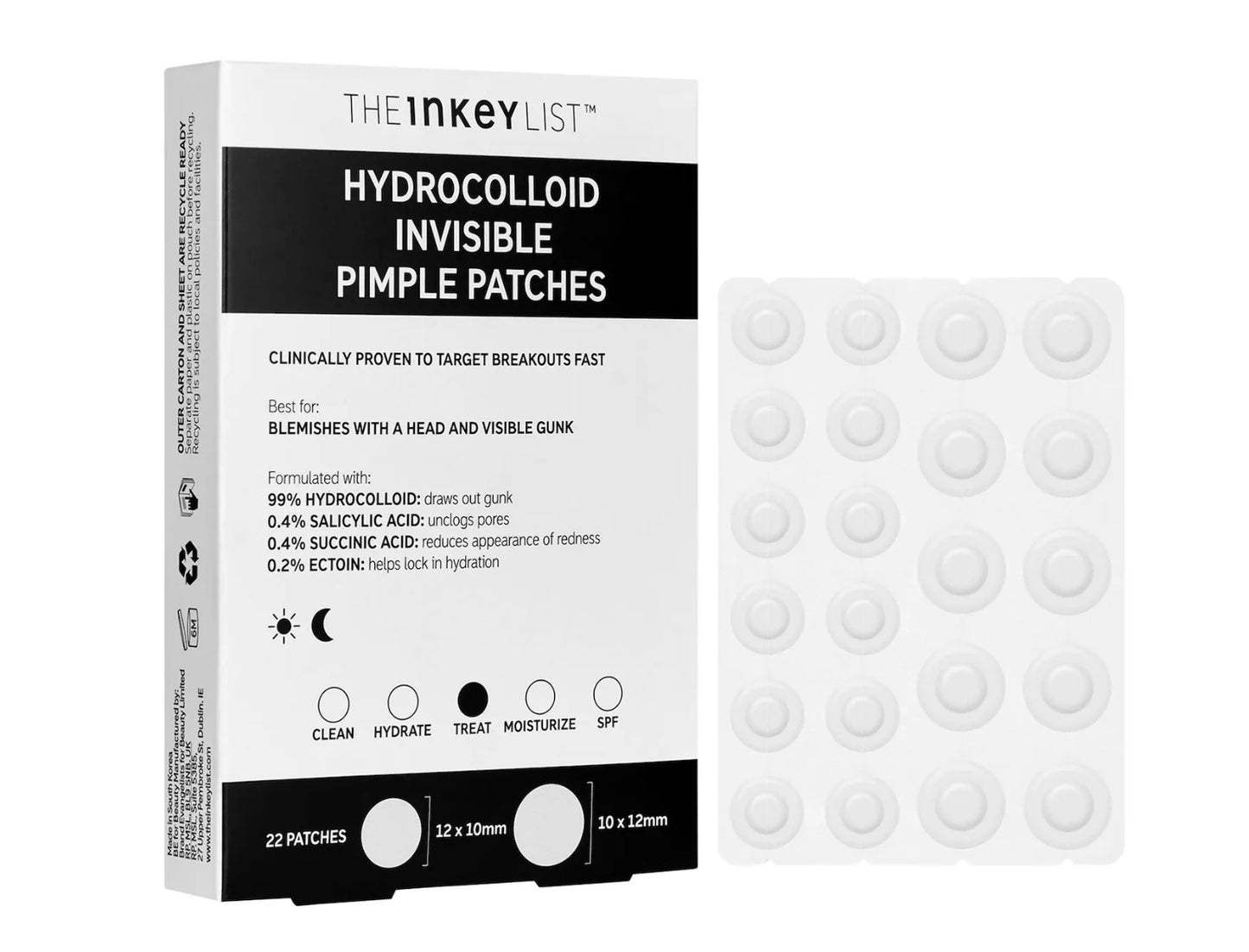 The Inkey List - Hydrocolloid Invisible Pimple Patches + Salicylic Acid