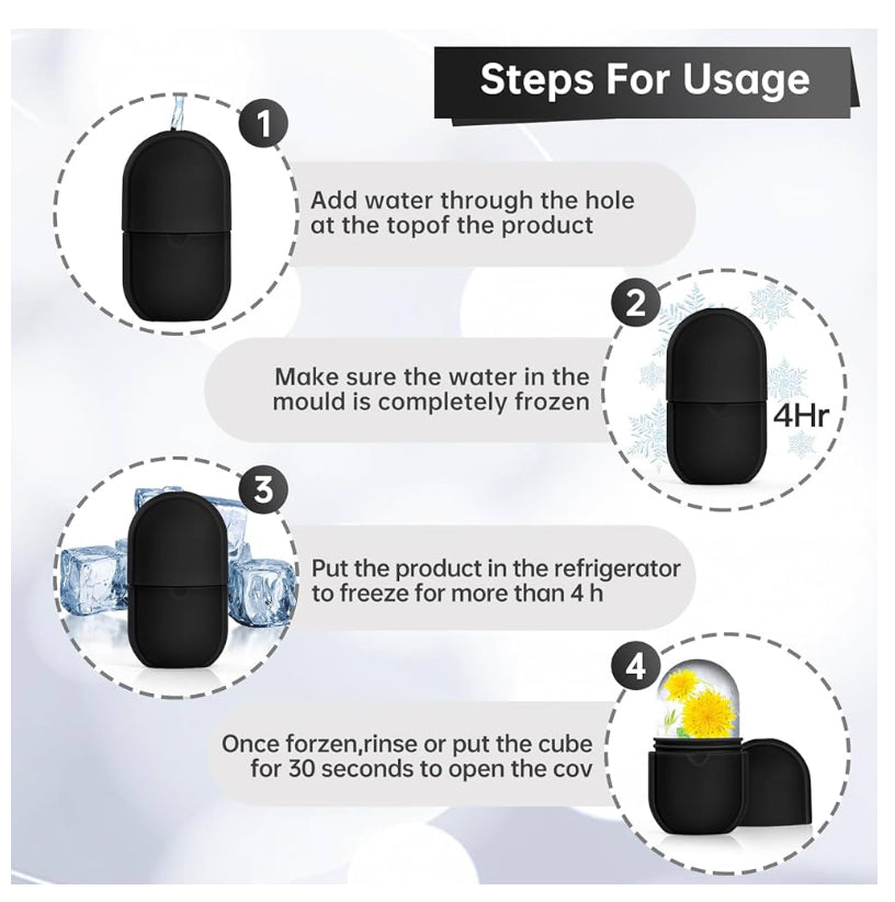 Beauty Ice Roller Skin Care Tools for Face and Eyes, Ice Facial Cube, Silicone Ice Mold for Face Beauty