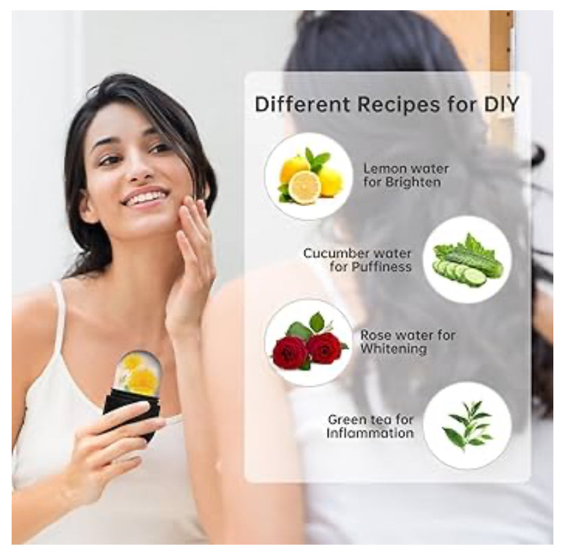 Beauty Ice Roller Skin Care Tools for Face and Eyes, Ice Facial Cube, Silicone Ice Mold for Face Beauty