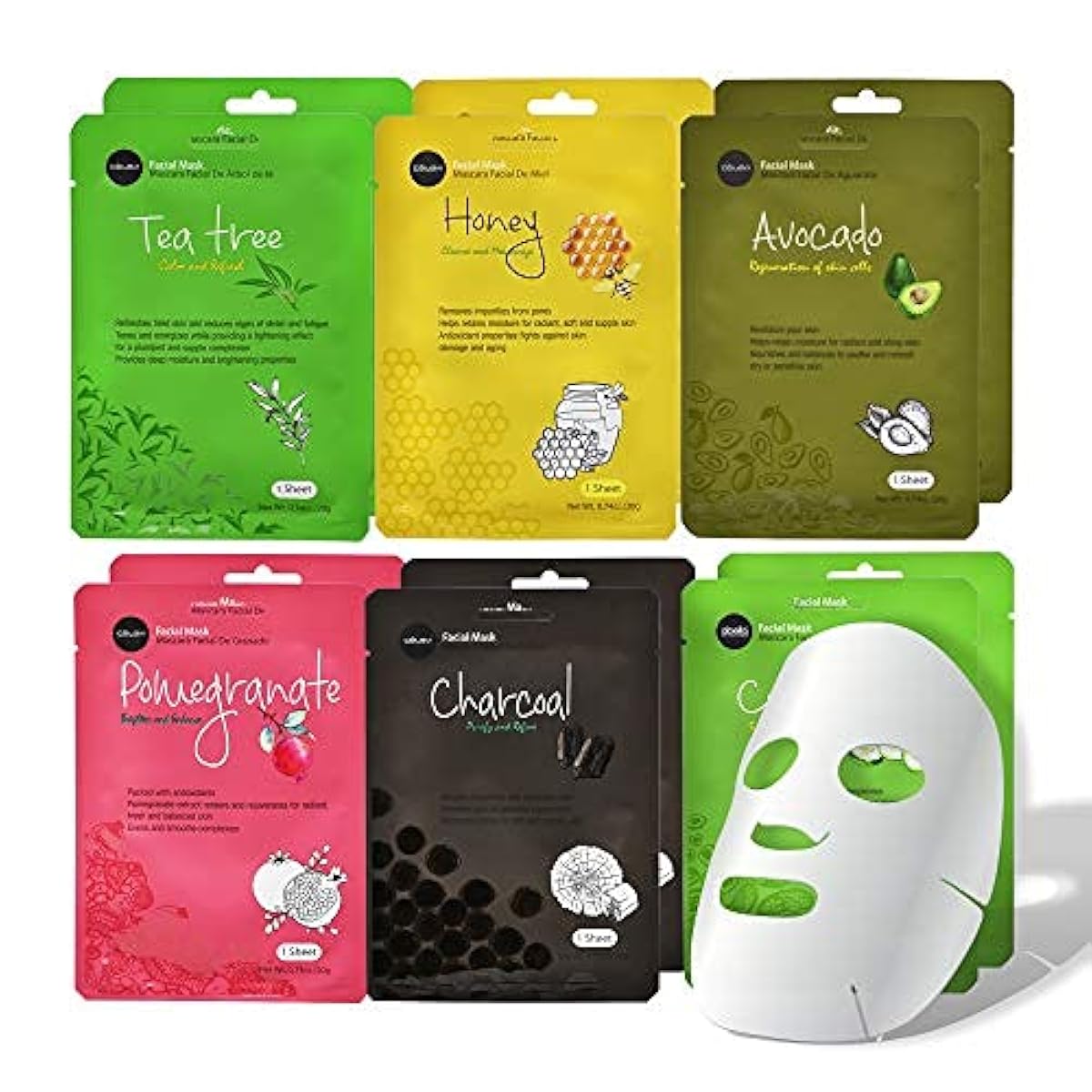 Celavi Essence Facial Face Mask Paper Sheet Korea Skin Care Moisturizing